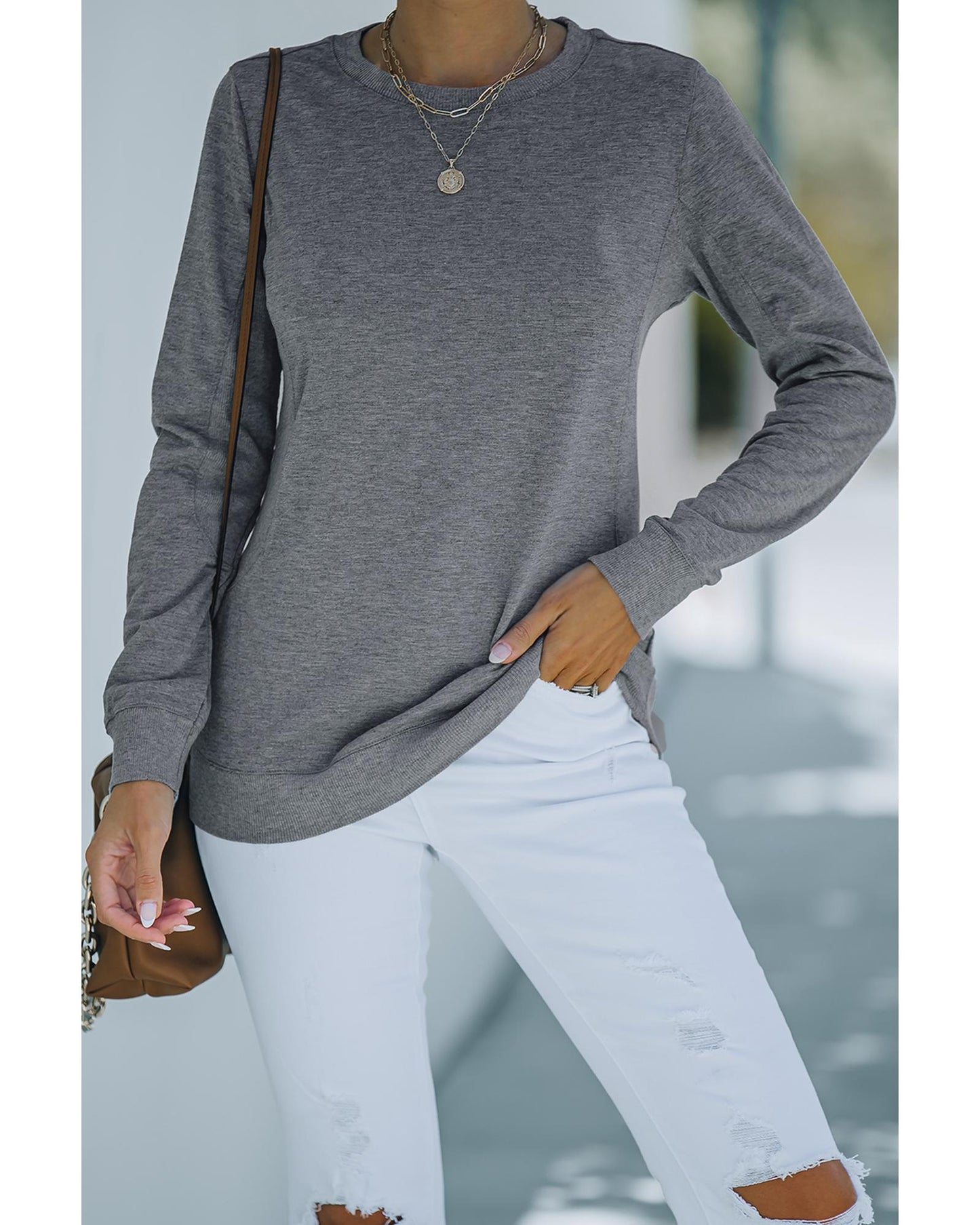 Azura Exchange Luxury Fleece Pullover Sweatshirt - M