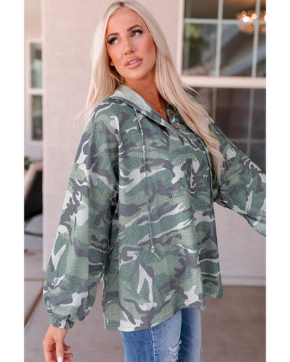 Azura Exchange Camo Print Oversize Hoodie - S