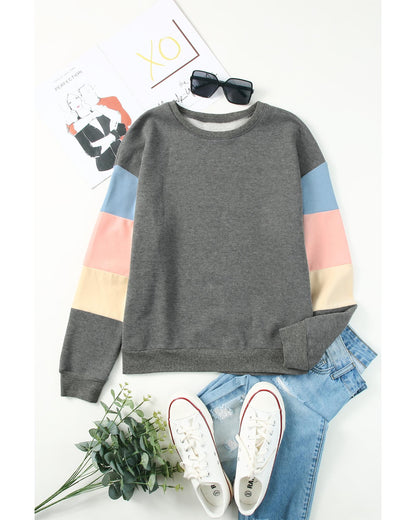 Azura Exchange Long Sleeve Colorblock Sweatshirt - XL