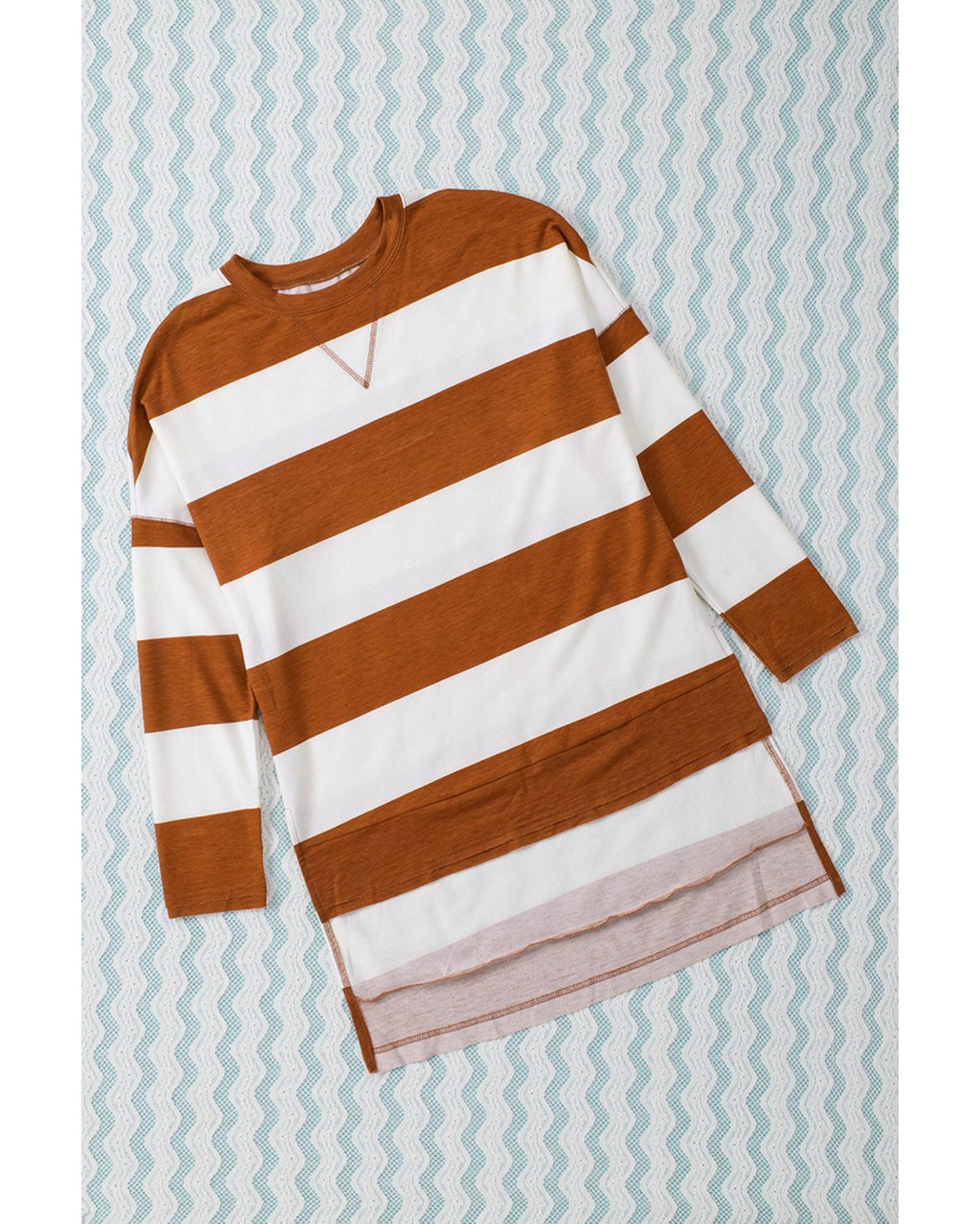 Azura Exchange Drop Shoulder Striped Sweatshirt - XL