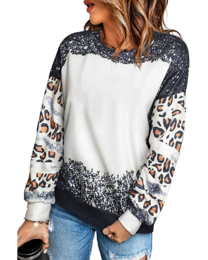 Azura Exchange Leopard Tie Dye Sweatshirt - M