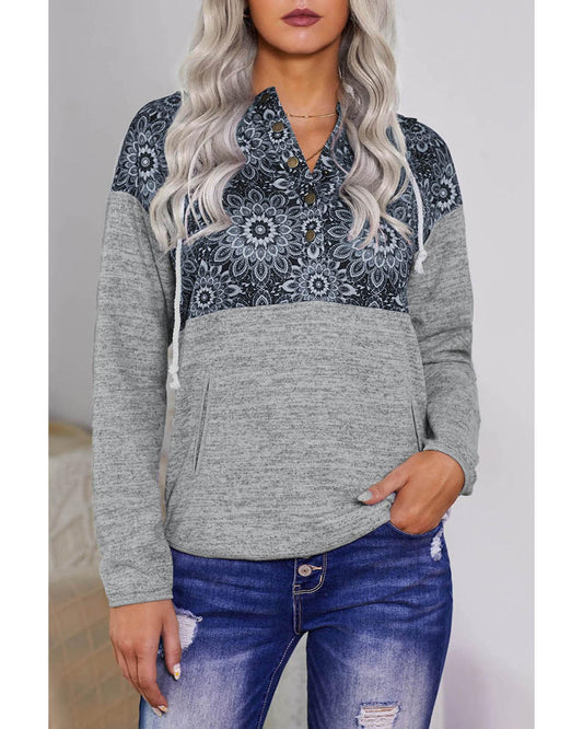 Azura Exchange Pocket Hoodie with Tribal Print - 2XL