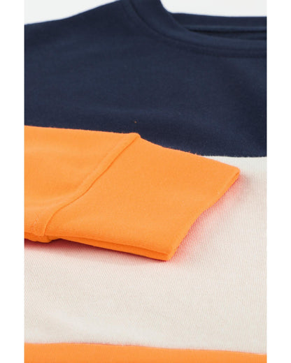 Azura Exchange Colorblock Sweatshirt with Contrast Stitching and Slits - XL