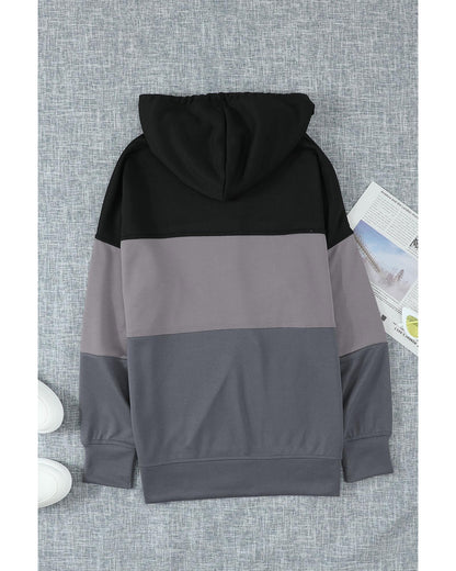 Azura Exchange Color Block Stripe Casual Hoodie - S