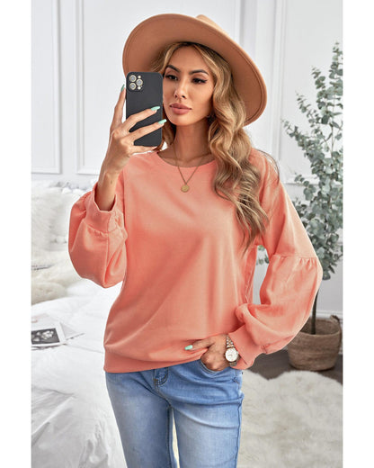 Azura Exchange Patchwork Sleeve Pullover Sweatshirt - L