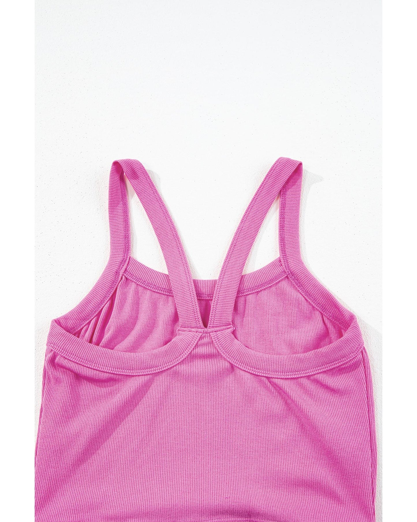 Bonbon Athletic Ribbed Cropped Cami Top - L