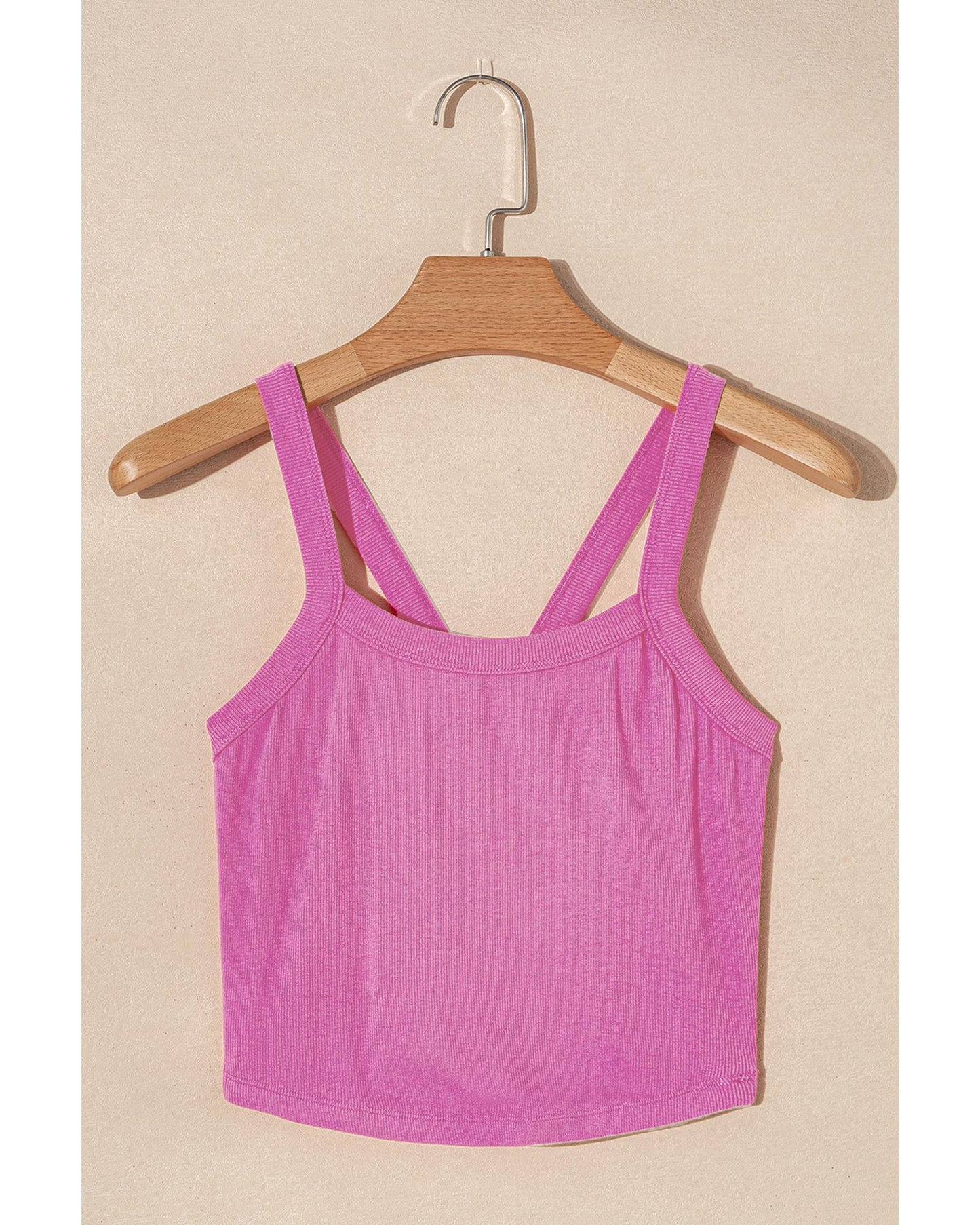 Bonbon Athletic Ribbed Cropped Cami Top - M
