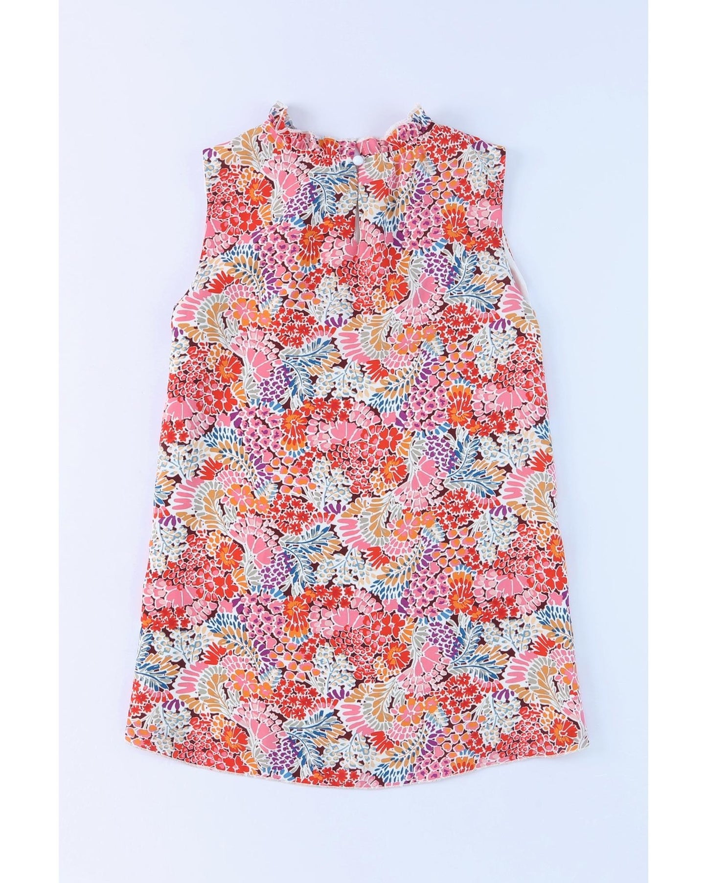 Multicolor Floral Print Relaxed Tank Top - S