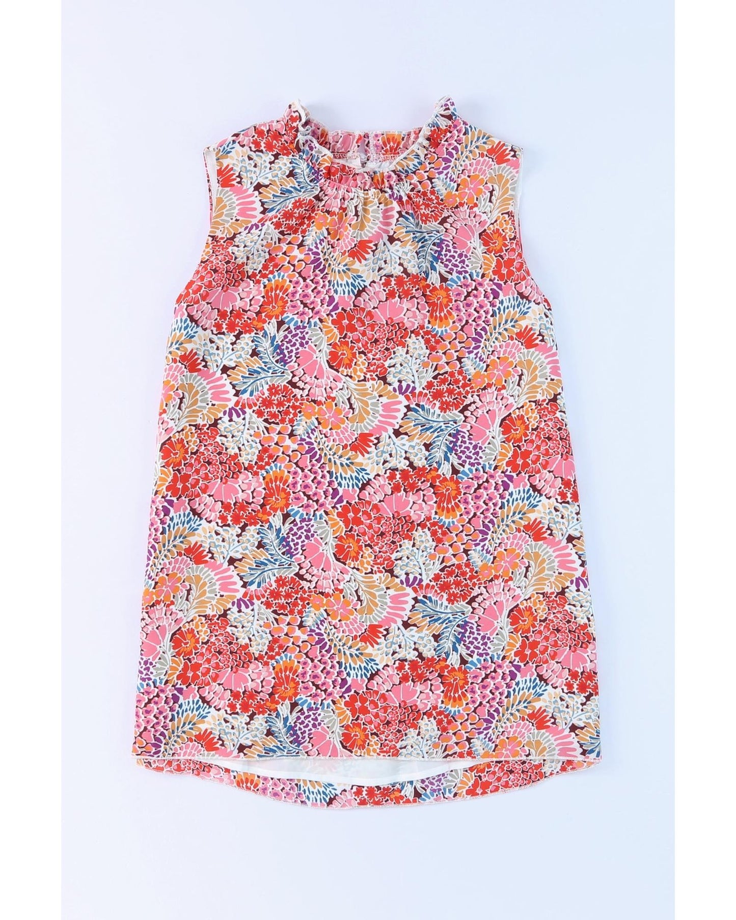 Multicolor Floral Print Relaxed Tank Top - XL