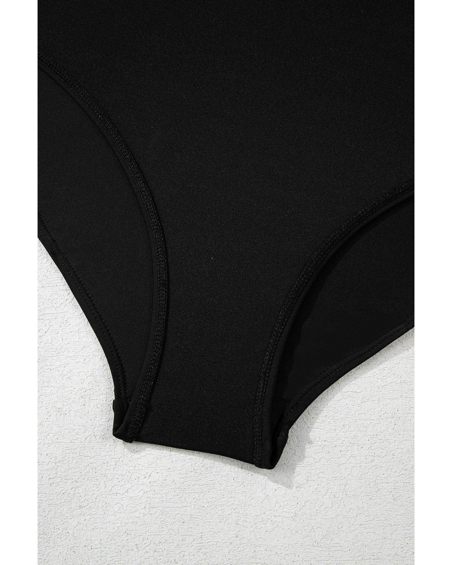 Black Side Tied Waist Square Neck Adjustable Straps A-line One Piece Swim Dress - XL