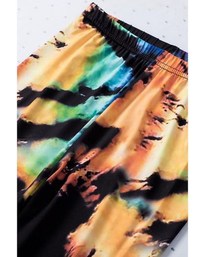 Azura Exchange Tie Dye Hollow Out Fitness Leggings - XL