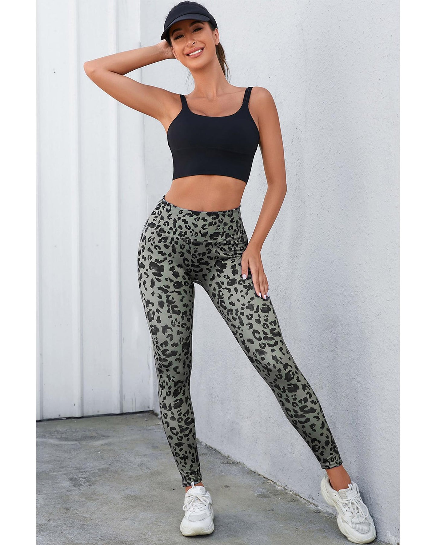 Azura Exchange Leopard Print Active Leggings - M