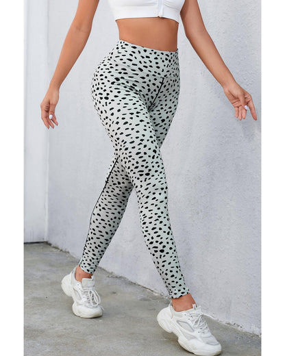 Azura Exchange Dalmatian Spots Printed Stretchy High Waist Leggings - L