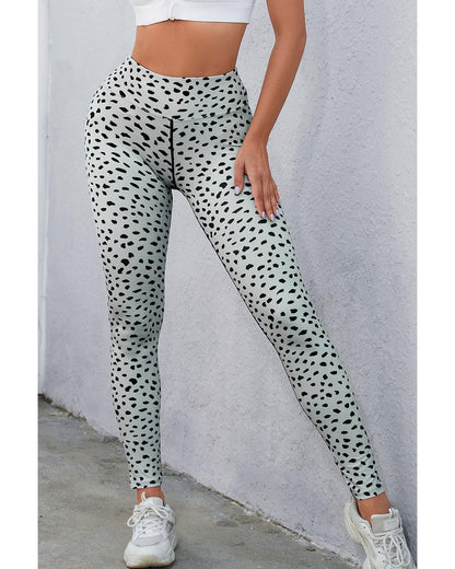 Azura Exchange Dalmatian Spots Printed Stretchy High Waist Leggings - M