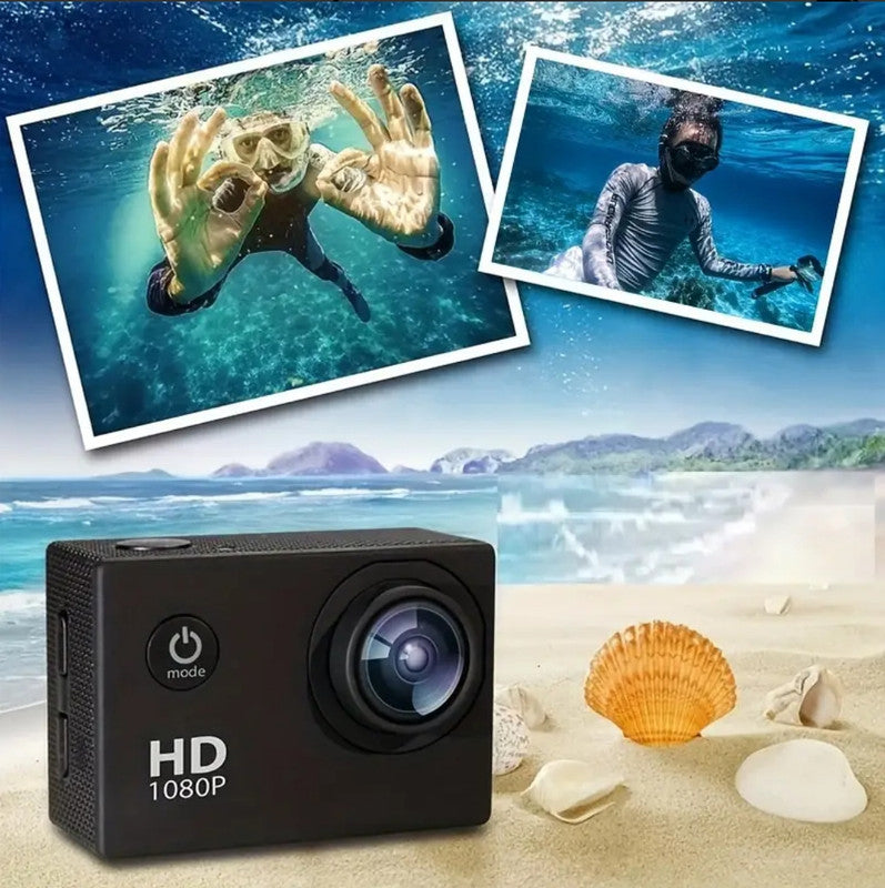 Action Camera 4K HD 16MP WiFi Waterproof 30M Sports Camera With 140° Wide Angle BLUE COLOUR