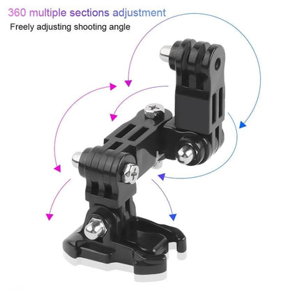 Universal Multi-joint Helmet Mount for Action Cameras