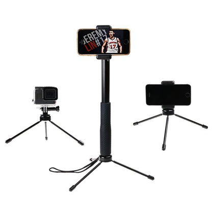 Foldable Tripod Selfie Stick for Action Cameras and Phones - 93cm