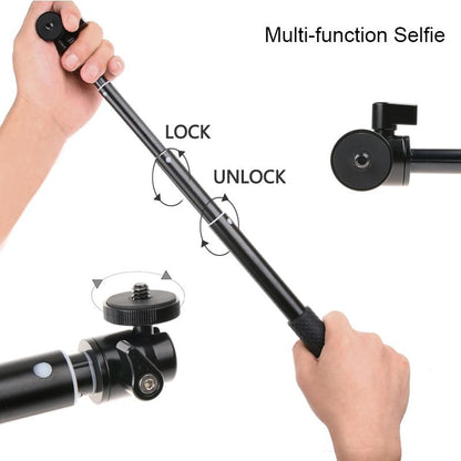 Foldable Tripod Selfie Stick for Action Cameras and Phones - 93cm
