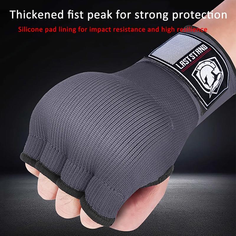 Protective Half Finger Boxing Gloves With Gel Padding And Wrist Support - One Size - Blue