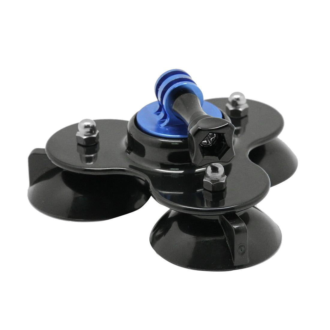 Universal Suction Cup Mount for Action Cameras with Tripod and Handle - Dark Blue