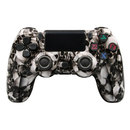 Wireless Bluetooth Game Controller for Ps4 with Dual Vibration and Light Strip - Camouflage Blue