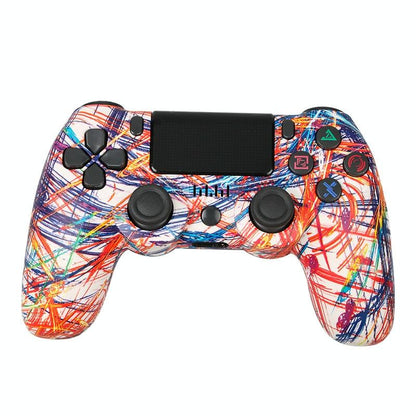 Wireless Bluetooth Game Controller for Ps4 with Dual Vibration and Light Strip - Camouflage Blue