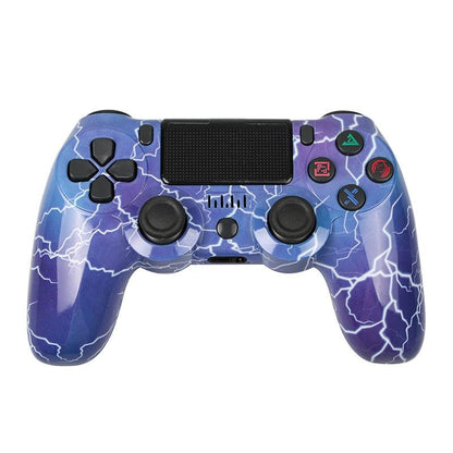 Wireless Bluetooth Game Controller for Ps4 with Dual Vibration and Light Strip - Camouflage Blue