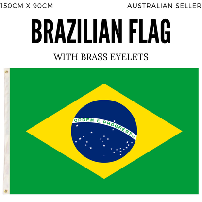 Brazil Country Flag Heavy Duty Brasil World Cup Brazilian  - 150cm x 90cm