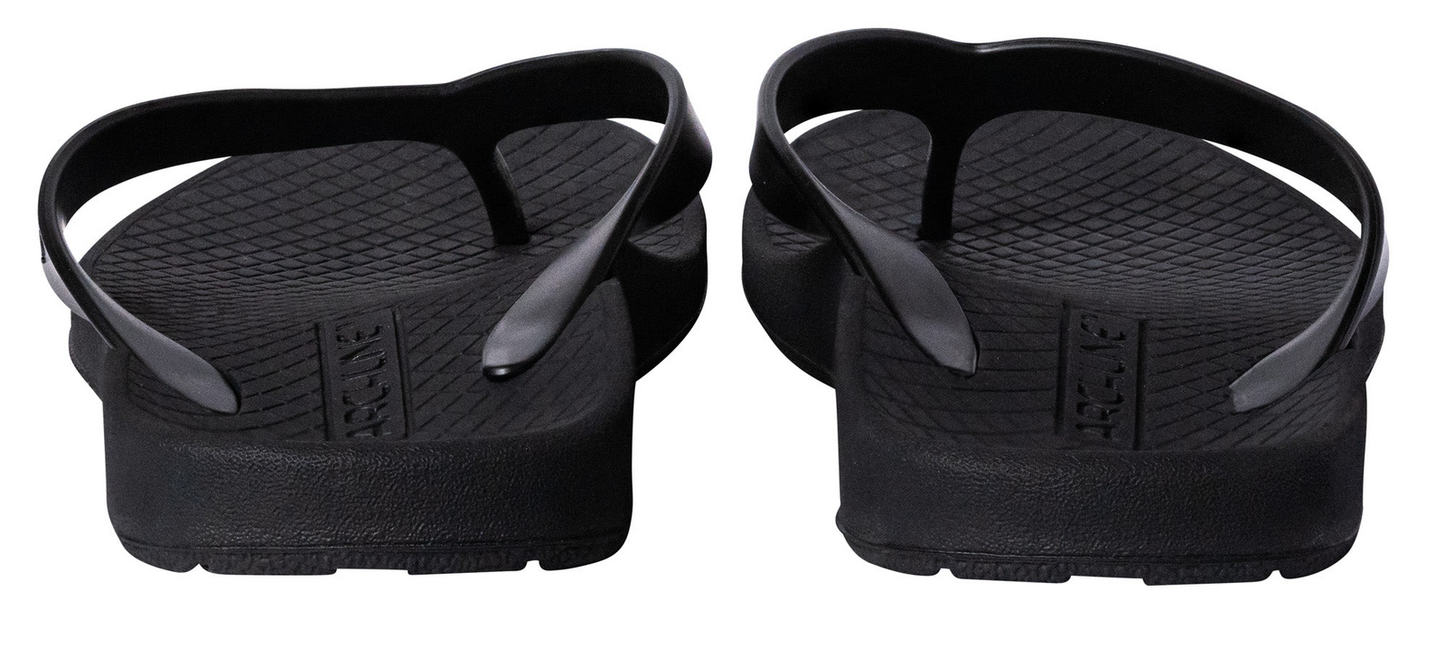 ARCHLINE Orthotic Thongs Arch Support Shoes Footwear Flip Flops Orthopedic - Black/Black - EUR 42