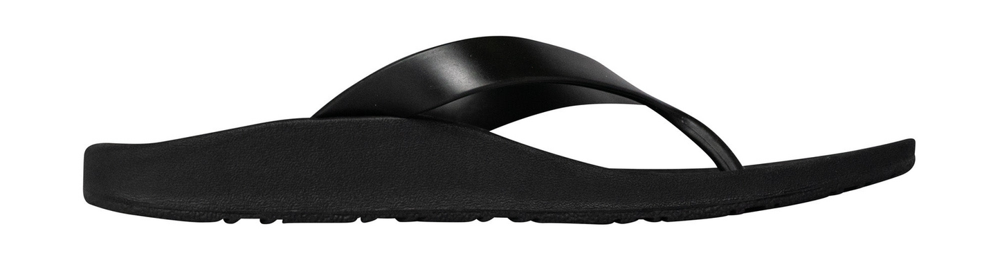 ARCHLINE Orthotic Thongs Arch Support Shoes Footwear Flip Flops Orthopedic - Black/Black - EUR 47
