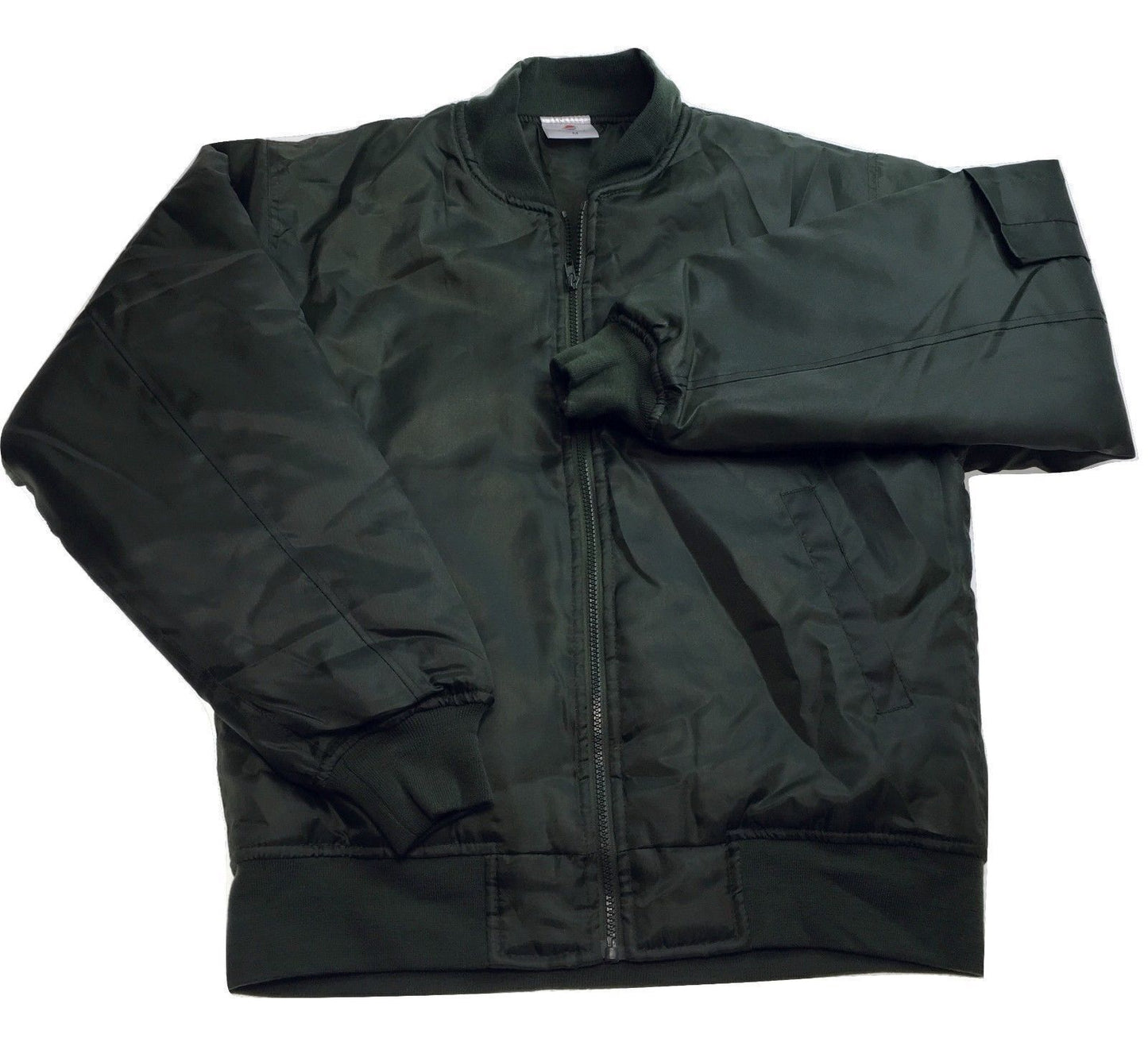 Plus Size Quilted Jacket Zip Up Classic Padded Flight Flying Winter Big & Tall - Bottle Green - Bottle Green - 6XL