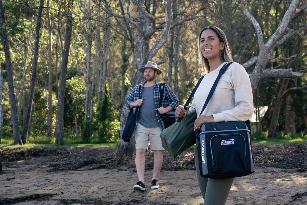 Coleman 30 Can Soft Cooler Insulated Outdoor Camping Picnic Bag in Black