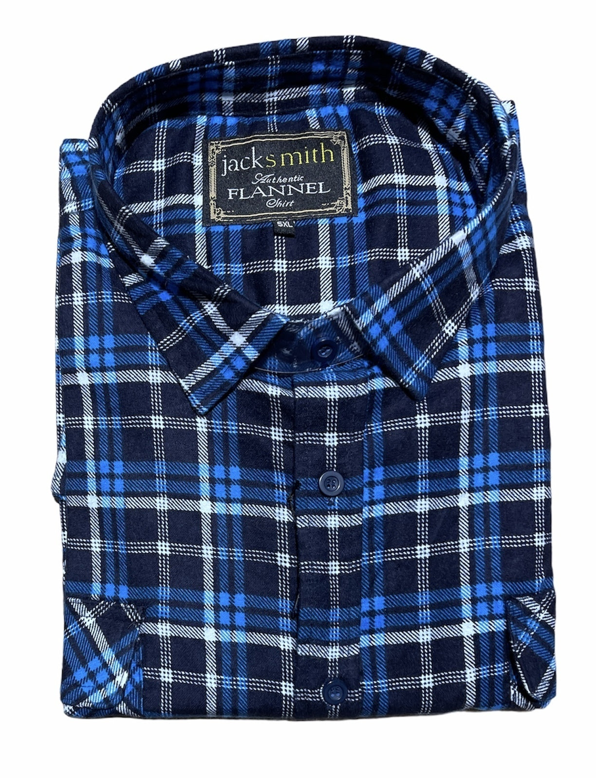 Mens Flannelette Long Sleeve Shirt 100% Cotton Check Authentic Flannel - Full Placket - Turquoise/Black - 3XL