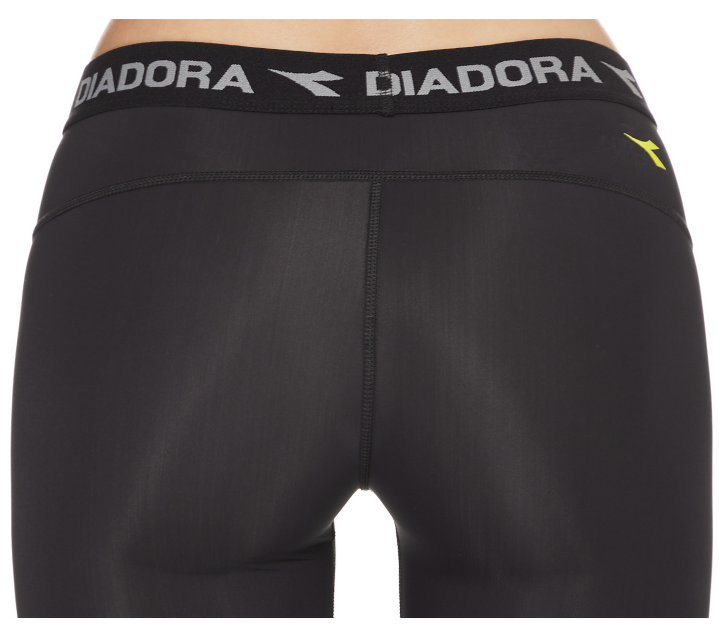 DIADORA Ladies Compression Sports 3/4 Tights Gym Yoga Thermals - Black - 16