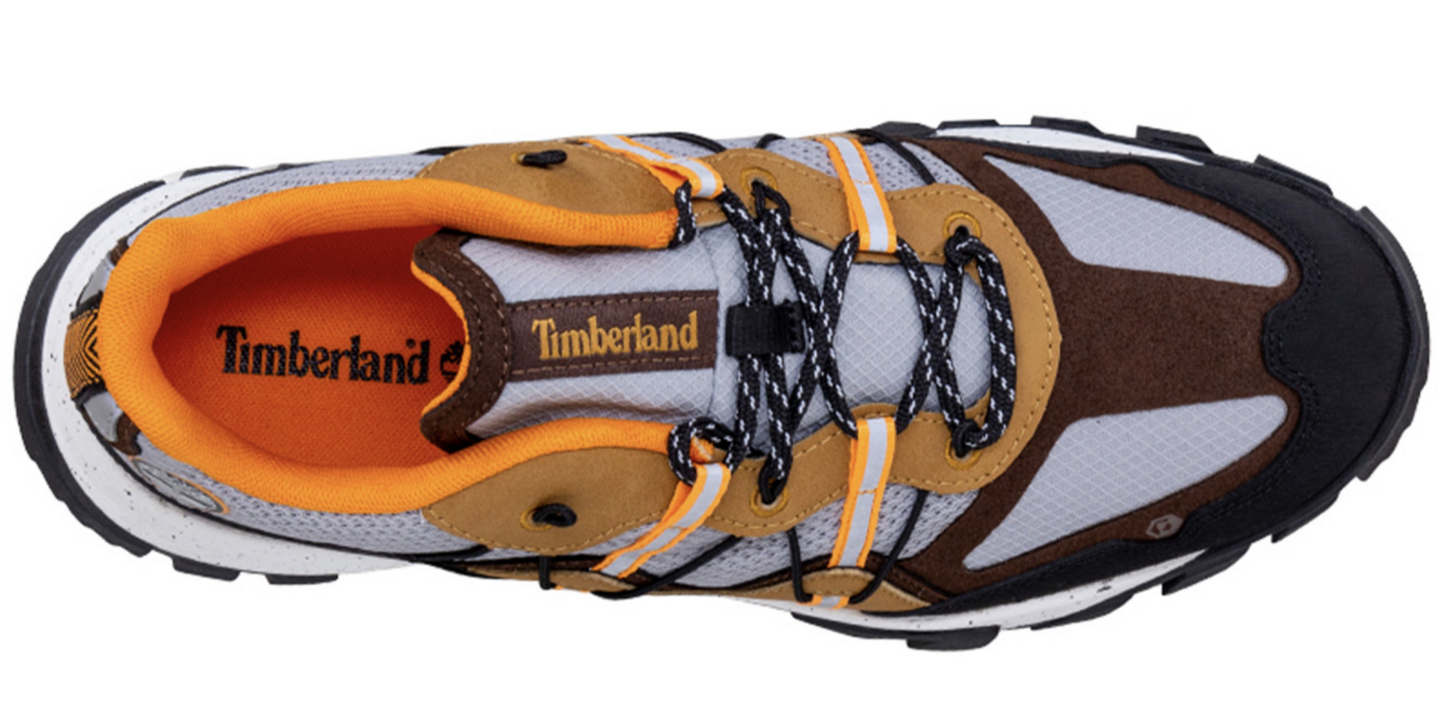 Timberland Mens Garrison Trail Hiking Sneakers Shoes Trekking Runners - Grey Mesh/Brown - US 9