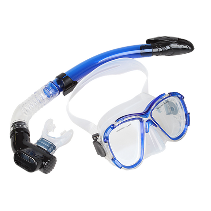 Adult Snorkeling Swimming Diving Mask & Snorkel - Quality Tempered Glass