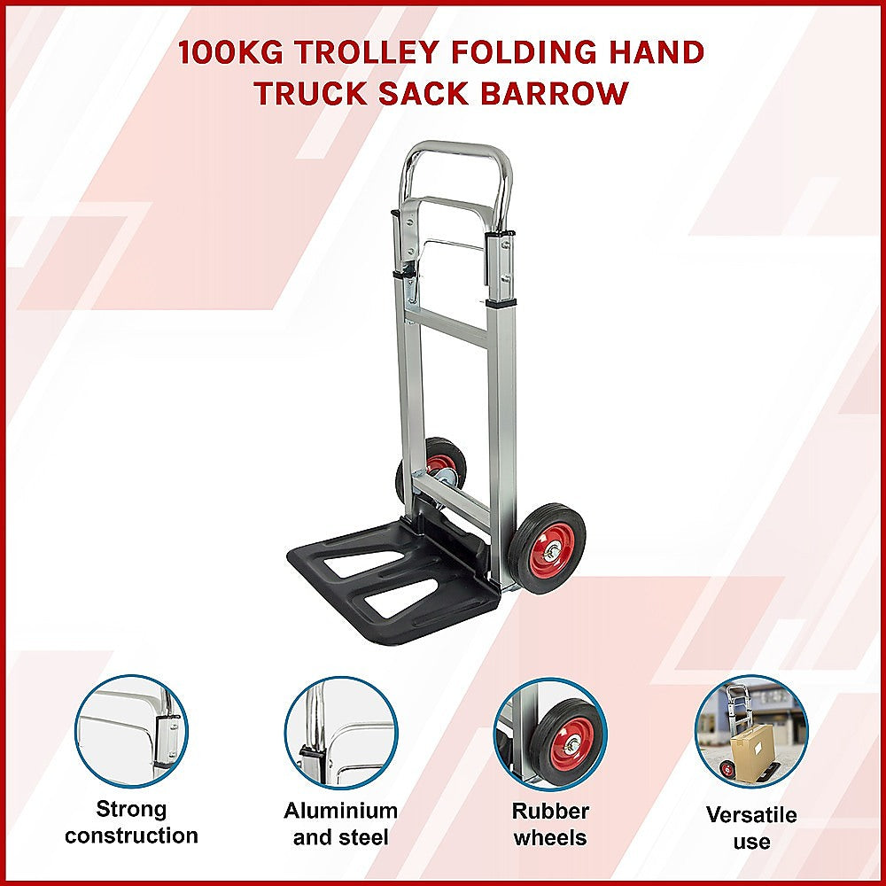 100kg Trolley Folding Hand Truck Sack Barrow