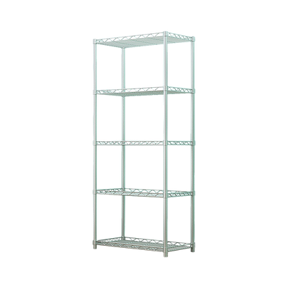 5 Tier Silver Metal Storage Rack Shelving Wire Shelf