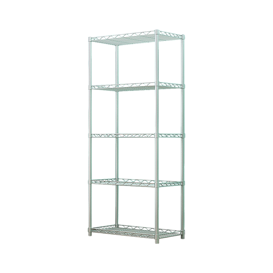 5 Tier Silver Metal Storage Rack Shelving Wire Shelf
