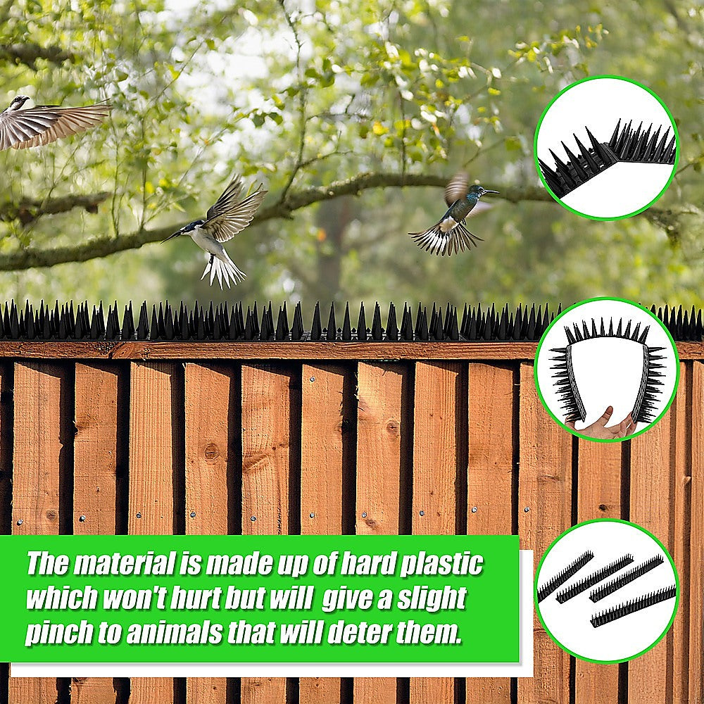 12pc Bird Spikes Human Cat Possum Mouse Pest Control Spiked Fence Wall Deterrent