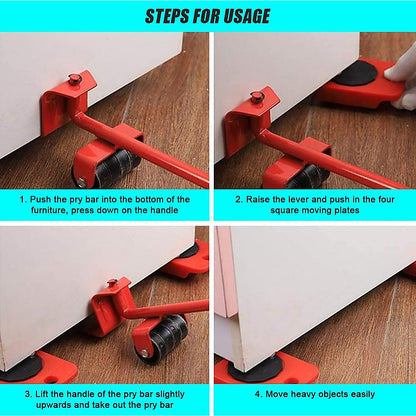 4 X All-purpose Dolly Plastic Heavy Duty Furniture Mover Slider Set