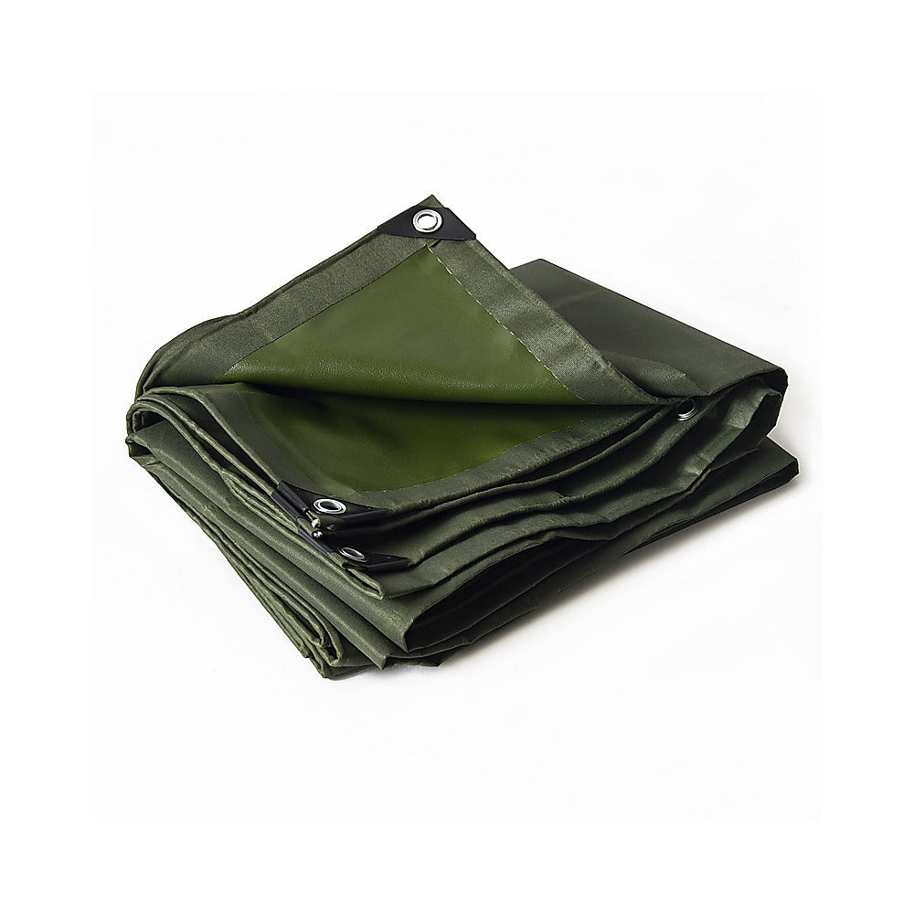 2m x 3m Army Tarp Heavy Duty 400GSM Tarpaulin Canvas Cover Waterproof Sun Blocked