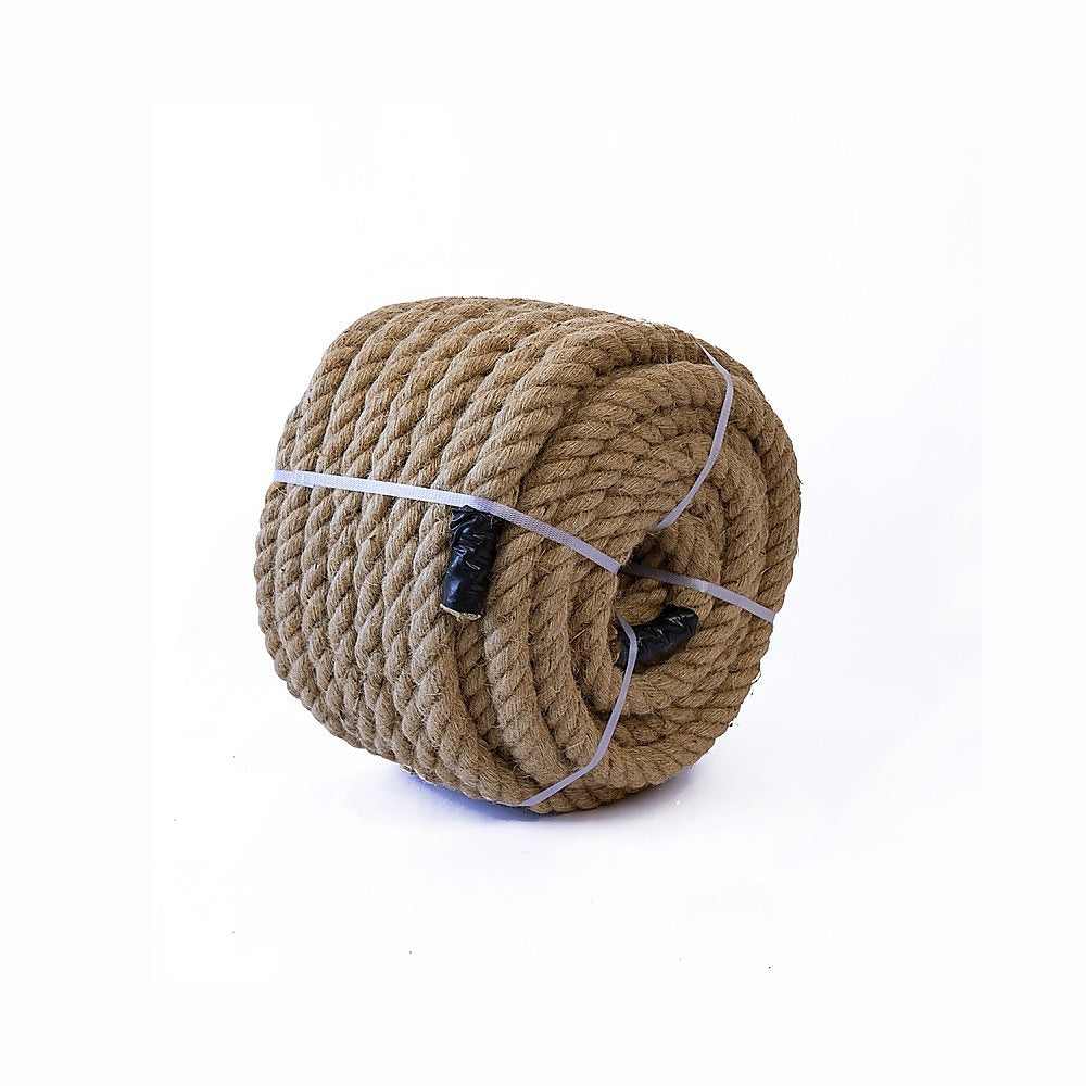 35m 100% Natural Jute Rope Twisted Decking Cord Garden Boating Sash Camping 32mm