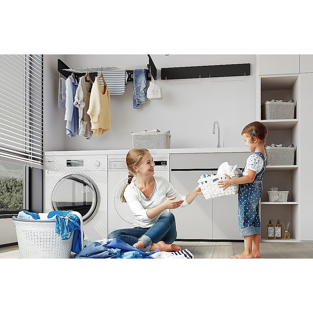 Collapsible Laundry Drying Rack Wall Mounted Clothes Drying Rack for Laundry
