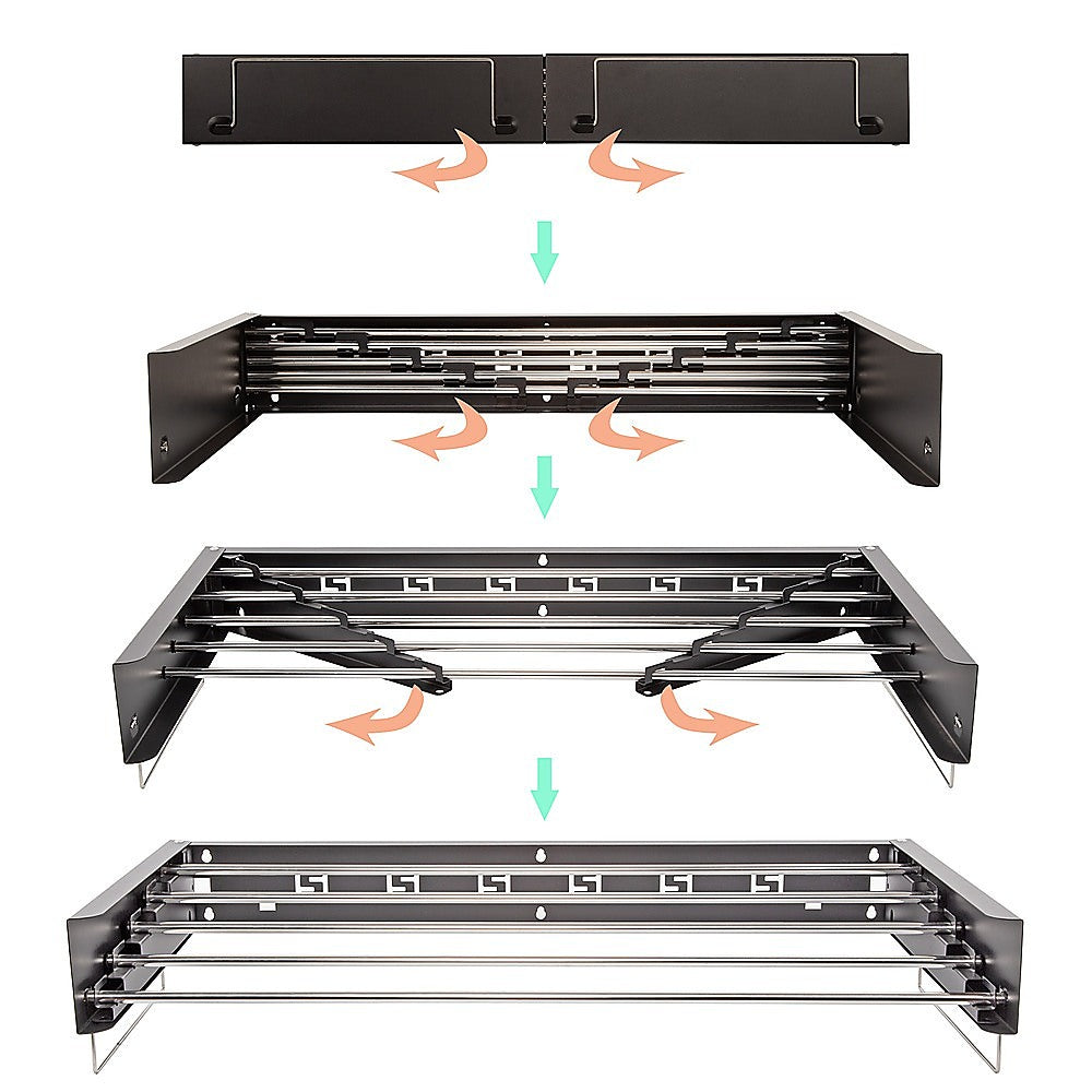 Collapsible Laundry Drying Rack Wall Mounted Clothes Drying Rack for Laundry