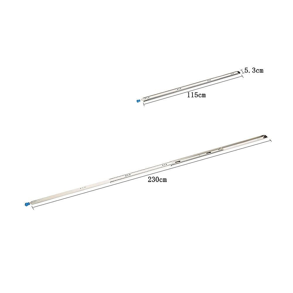 2 x 125kg Heavy Duty Locking Drawer Slides Industrial Drawer Runners Pair for Tool Storage
