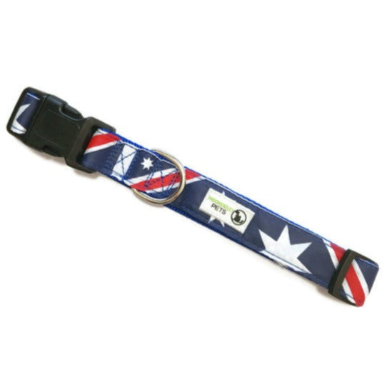 Australia Flag Aussie Dog Collar - Moondidley Pets Large