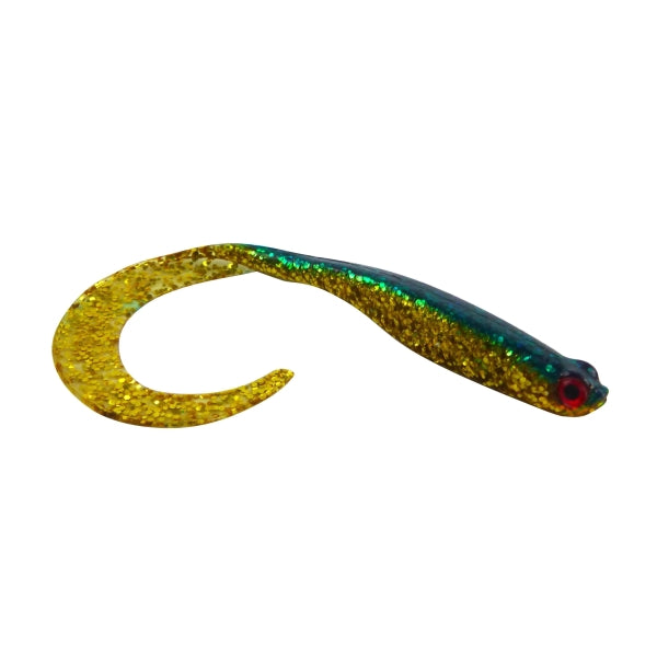 Swimerz 100 mm VTail Soft Plastic Lure Gold Glitter, 5 pack