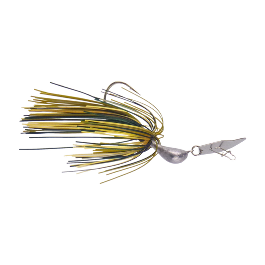 Dekoi 7gm Bladed Swim Jig, Chatterbait, Camo Green, 2 pack