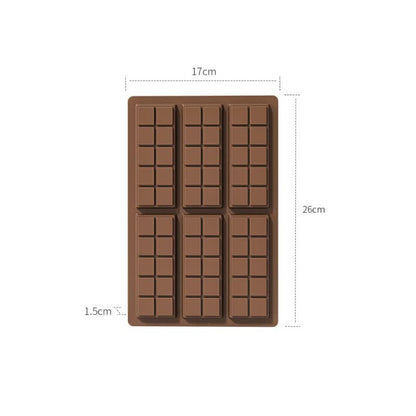 (5 PCS )YH916 Silicone Chocolate Bar Mold - BPA-Free, Heat-Resistant, Non-Stick Baking Tray, Measures 26 cm x 17 cm x 1.5 cm